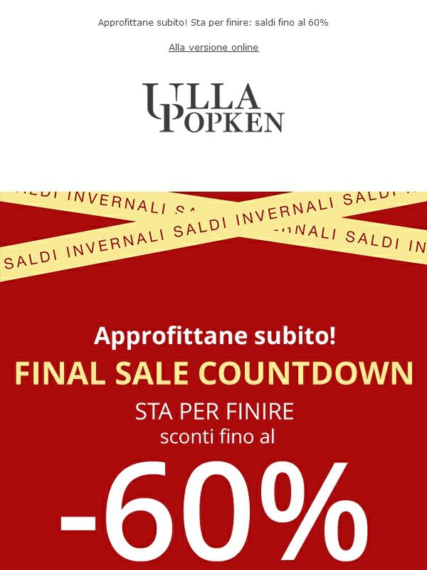 Final Sale Countdown - sconti fino al 60%🔥