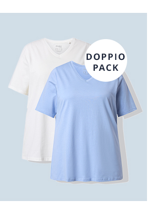 T shirt basic in confezione doppia