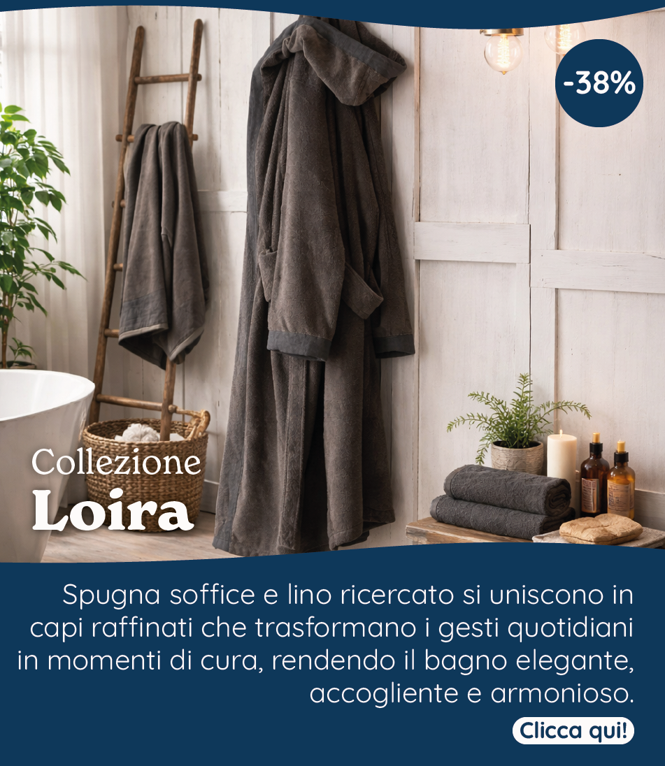 Collezione Loira: accappatoio e spugna