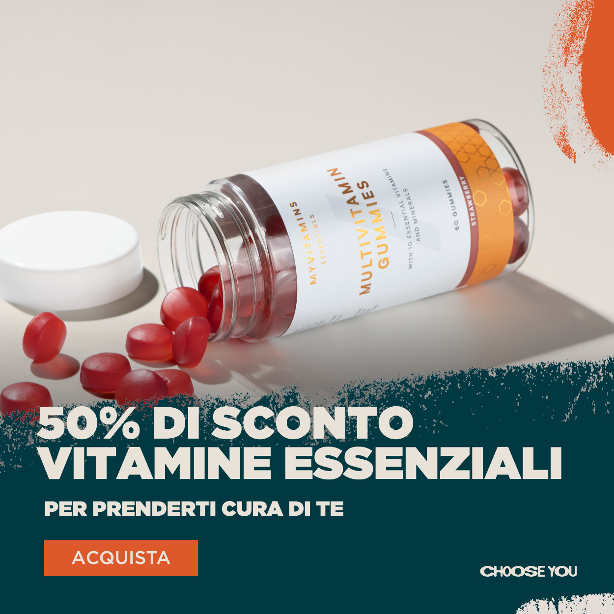 50% vitamine essenziali