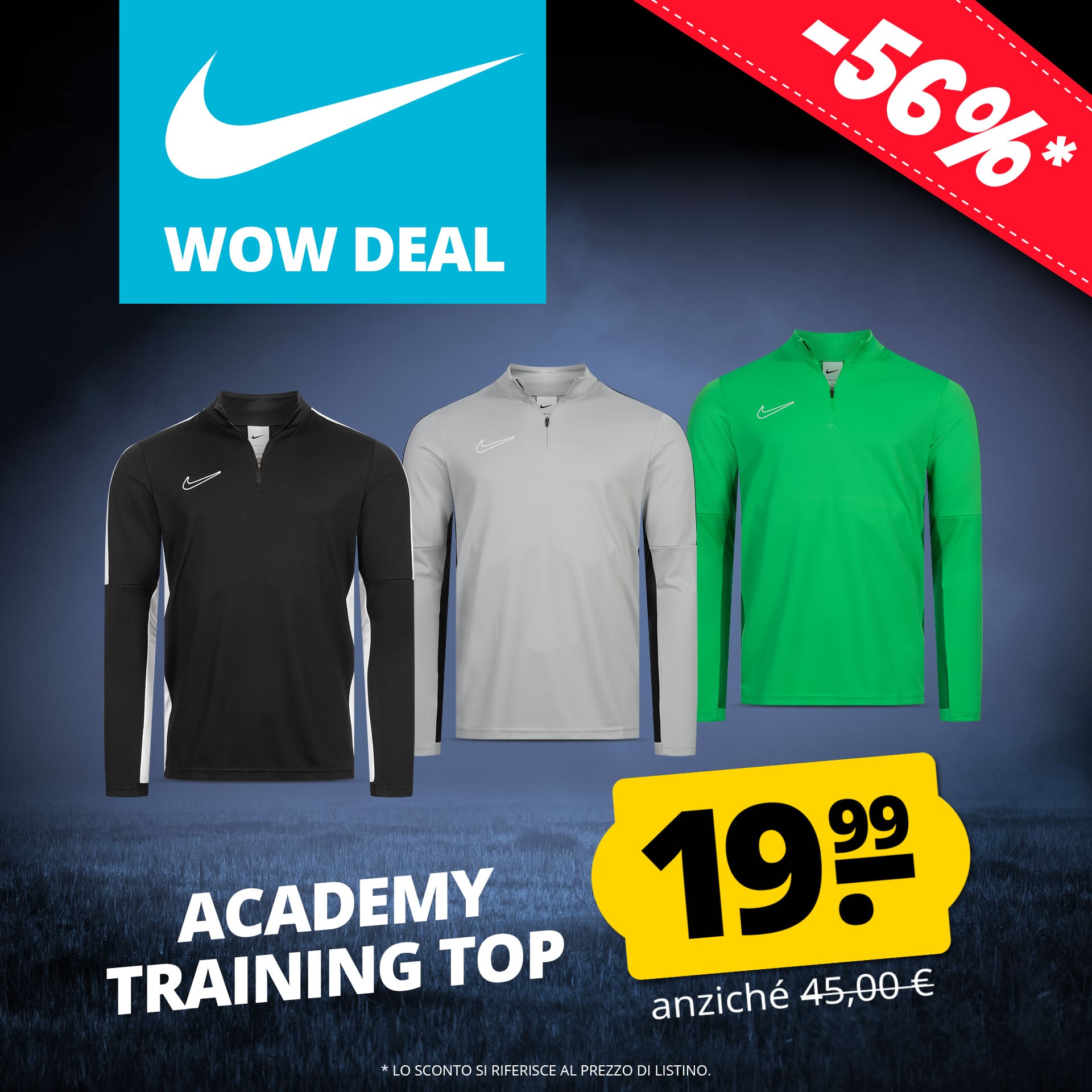 nike academy training top uomo felpa