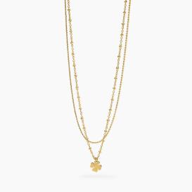 STYLE 30 Girocollo con catena rolò e catena serpentina con ciondolo quadrifoglio STYLE 30 Girocollo con catena rolò e catena serpentina con ciondolo quadrifoglio