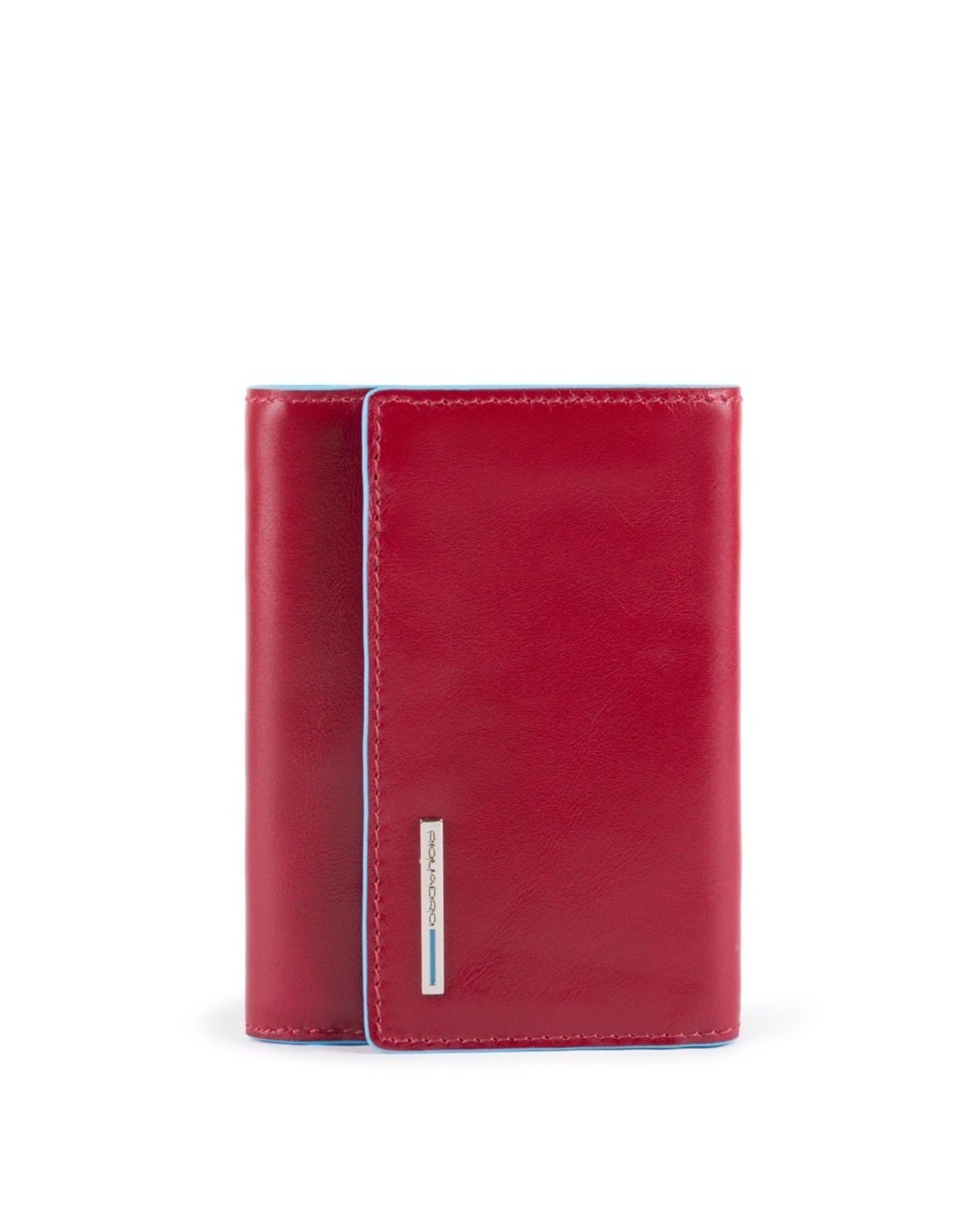 Image of Piquadro - Portafoglio donna piccolo in pelle con soffietti porta monete Blue Square