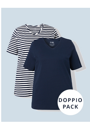 T shirt basic in confezione doppia