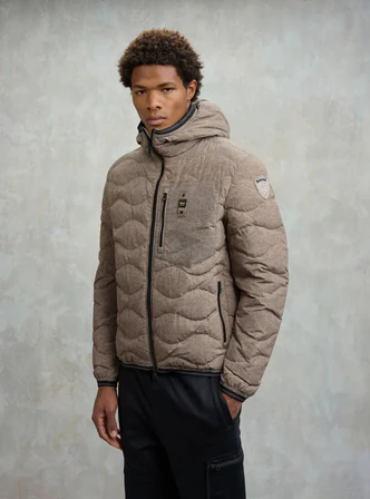 Piumino Wax ad Onde / Tortora