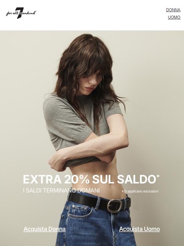 EXTRA 20% sul saldo