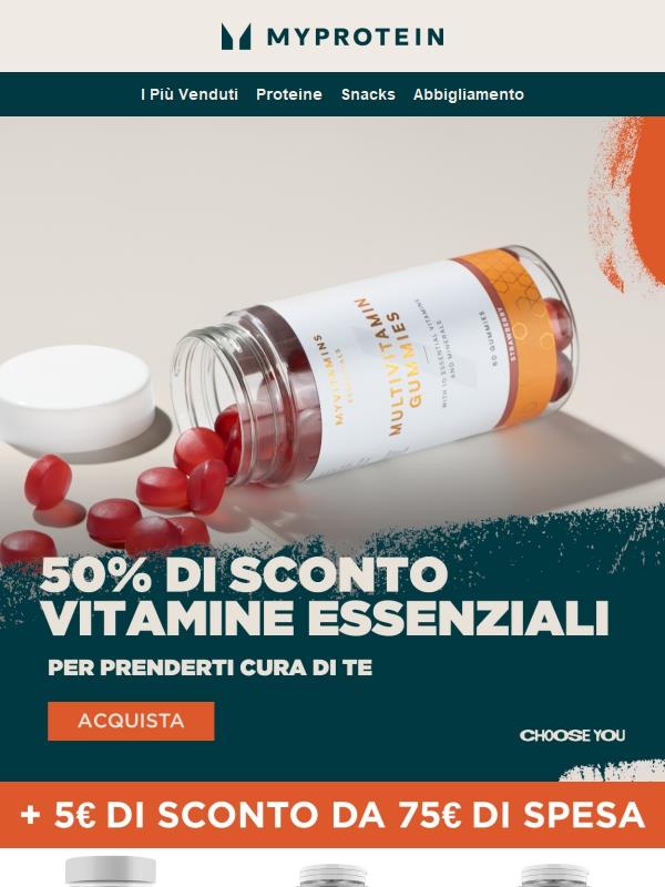 Inizia Ora 📣 -50% sulle Vitamine