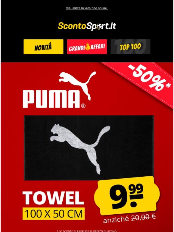 Asciugamano PUMA a soli 9,99 € 🔥