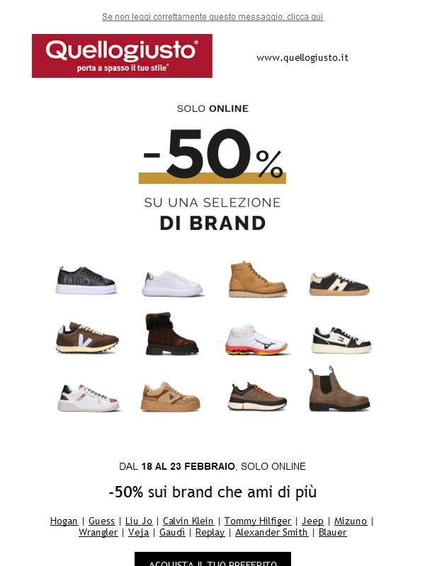 Ultime 48h | -50% su una selezione di brand