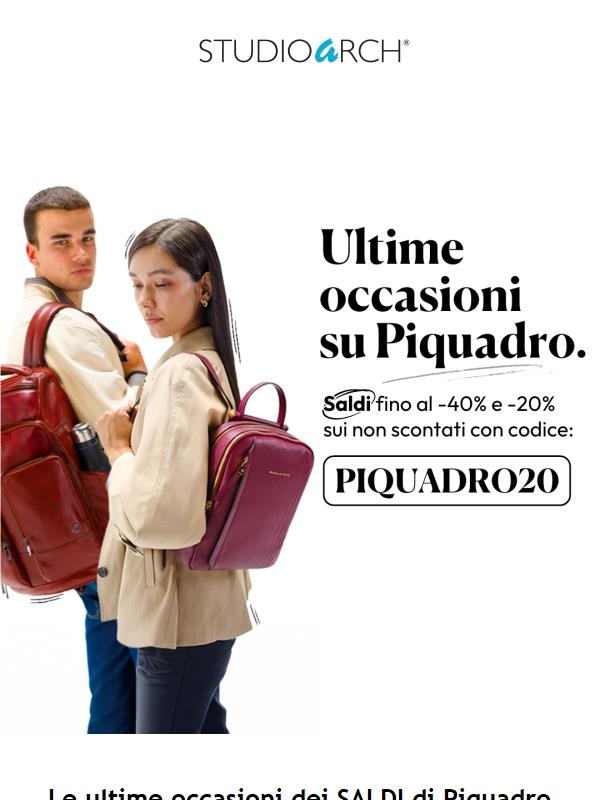 ⏳ Ultime occasioni in saldo per Piquadro: fino al -40%!