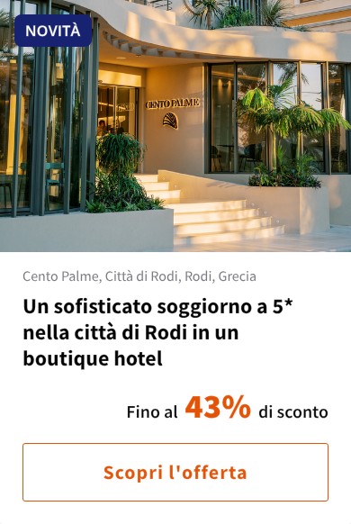 Un sofisticato soggiorno a 5* nella città di Rodi in un boutique hotel