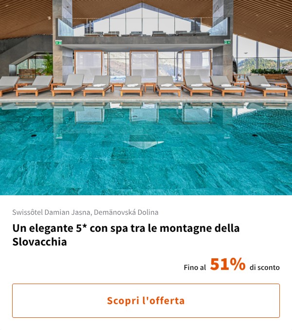 Un elegante 5* con spa tra le montagne della Slovacchia