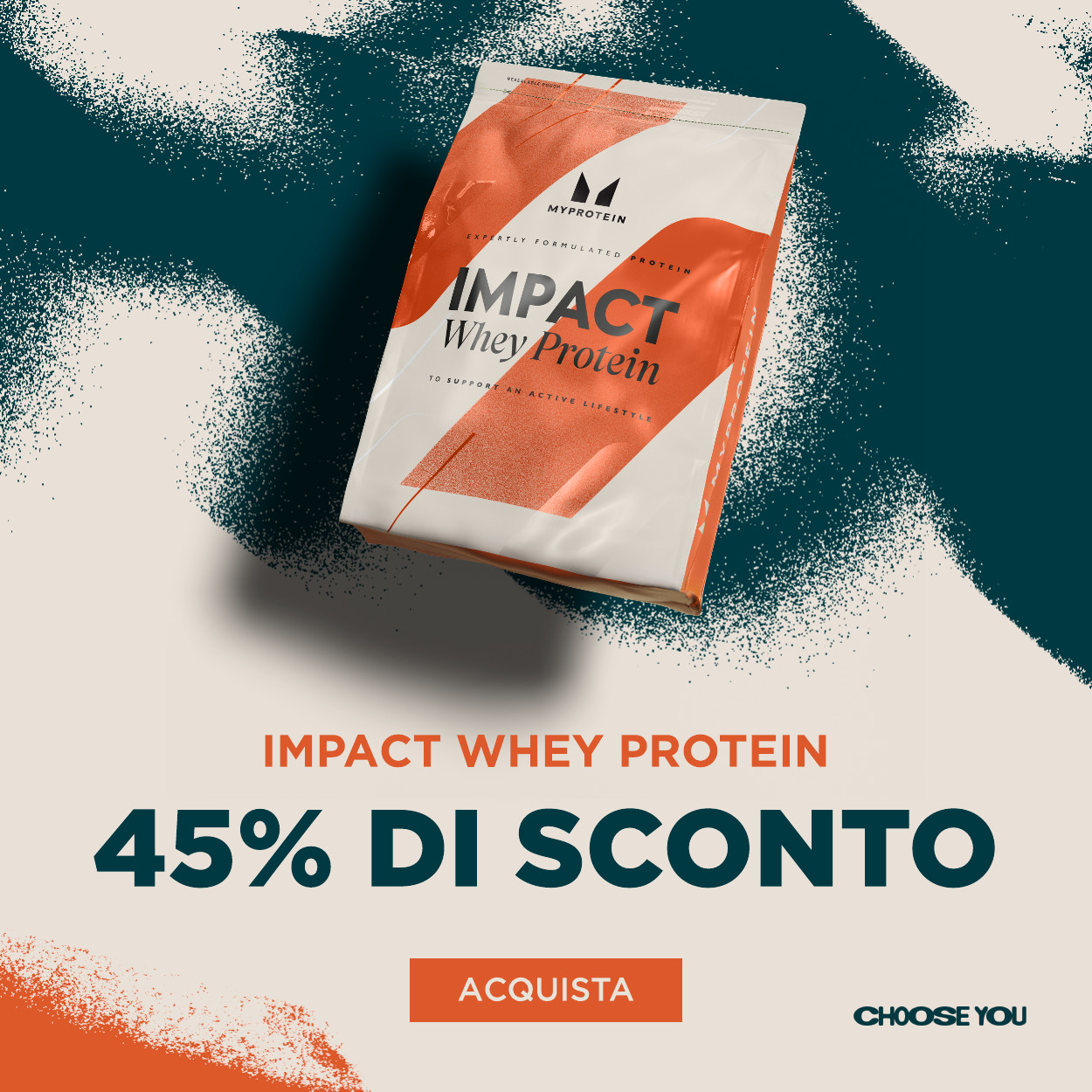 45% di sconto whey protein