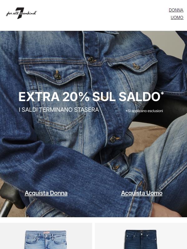 Per un periodo limitato: Extra 20% di sconto
