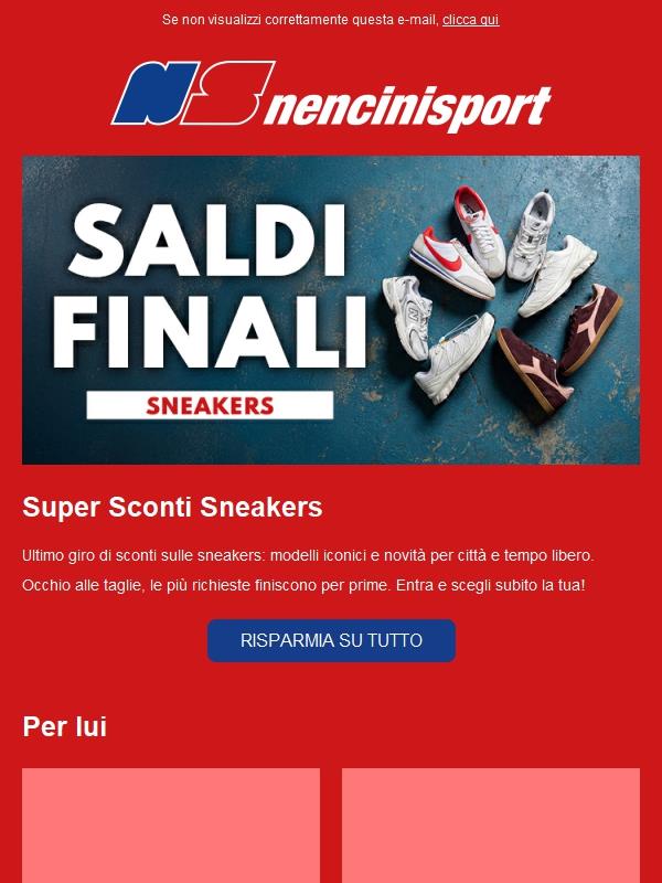 Ultime SNEAKER in saldo: ultimi giorni ancora!