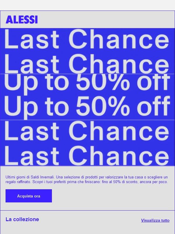 Ultime Chance: i saldi stanno per terminare | EXTRA10