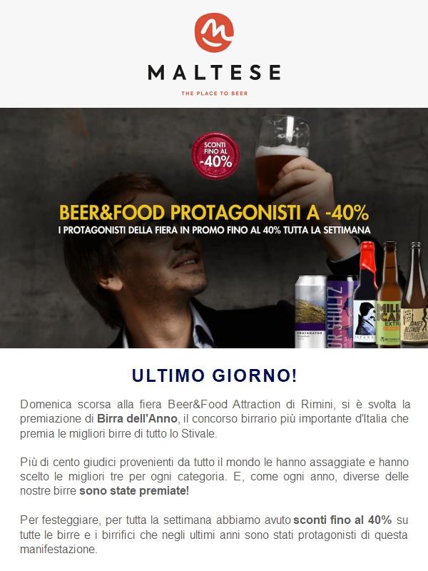 Sconti fino al 40% sulle birre protagoniste a Rimini: ultimo giorno!
