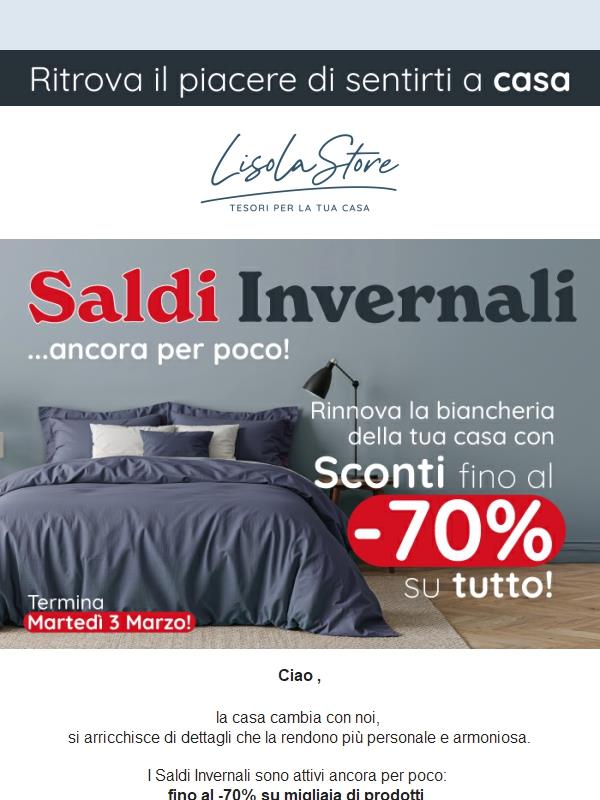 ❄️ I Saldi Invernali durano ancora per poco: non perdere questa occasione.