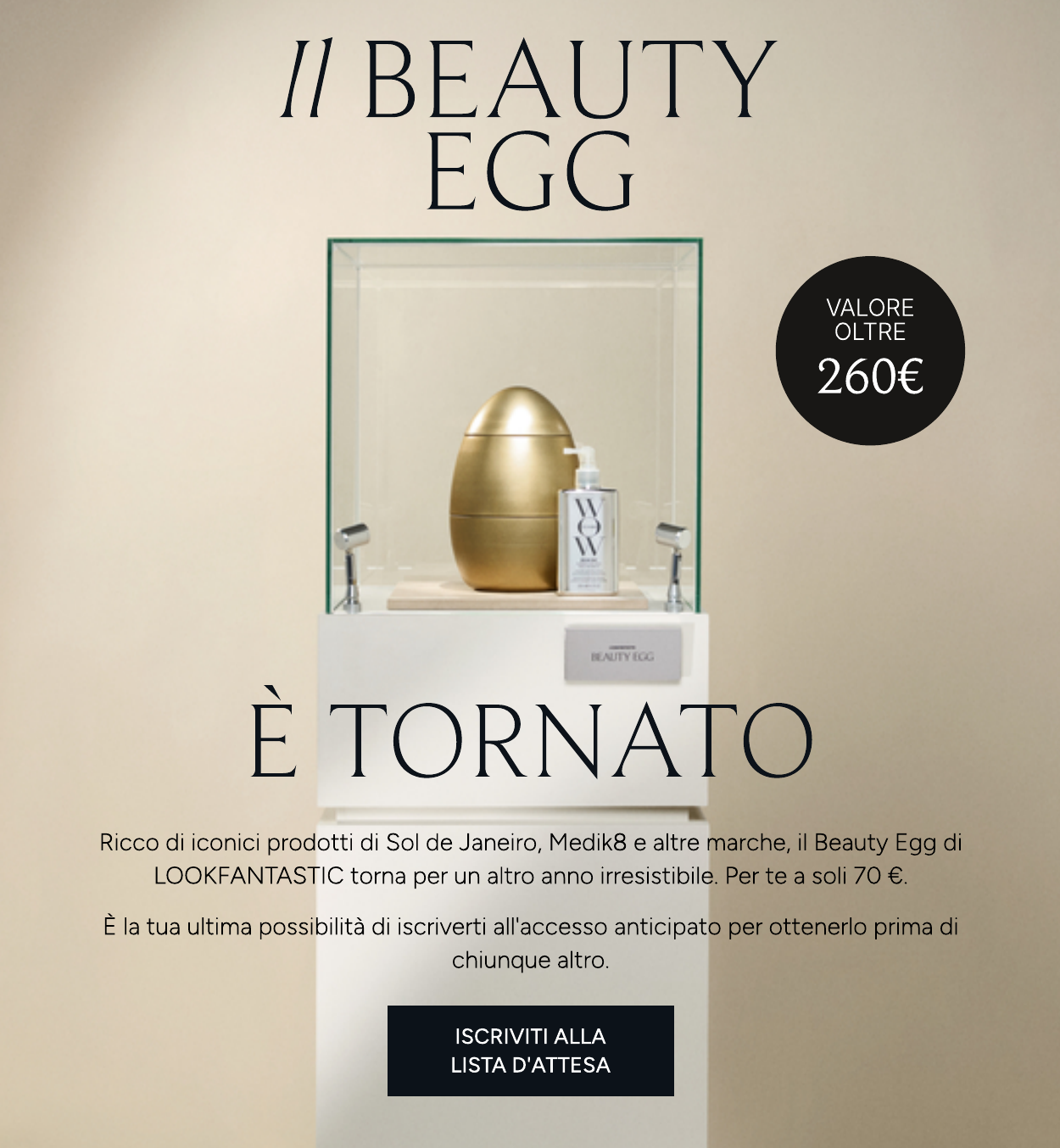 Beauty egg waitlist