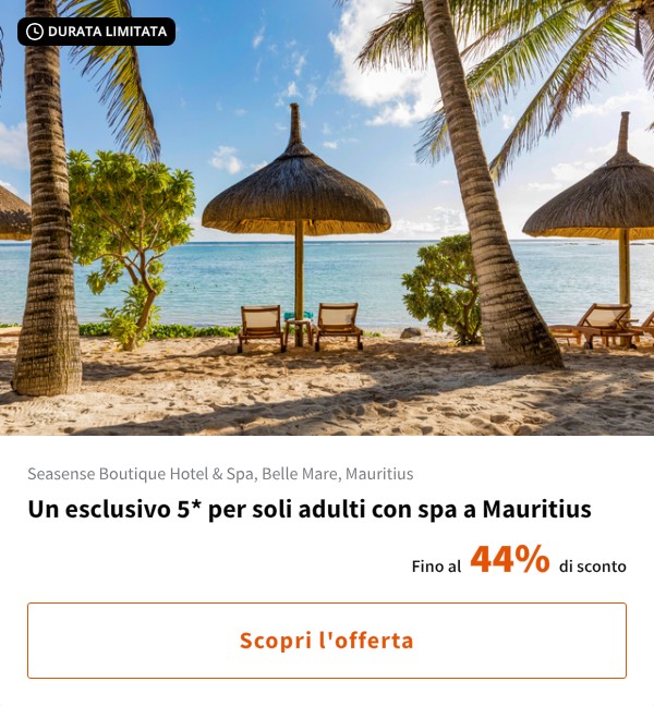 Un esclusivo 5* per soli adulti con spa a Mauritius