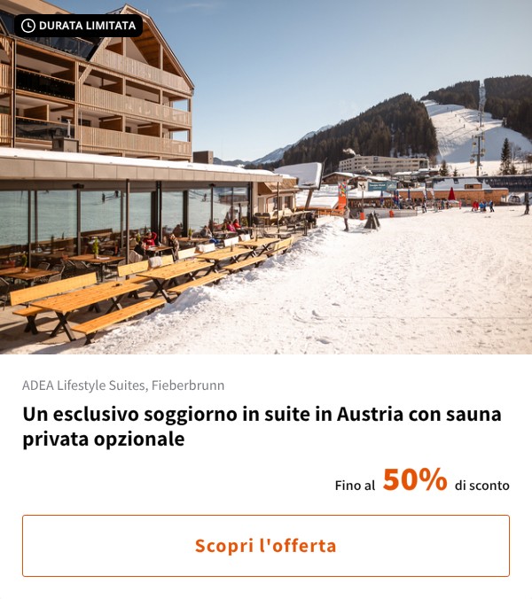 Un esclusivo soggiorno in suite in Austria con sauna privata opzionale