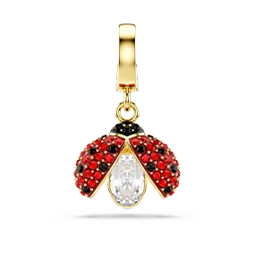 Charm Idyllia, Taglio misto, Coccinella, Rosso, Placcato color oro