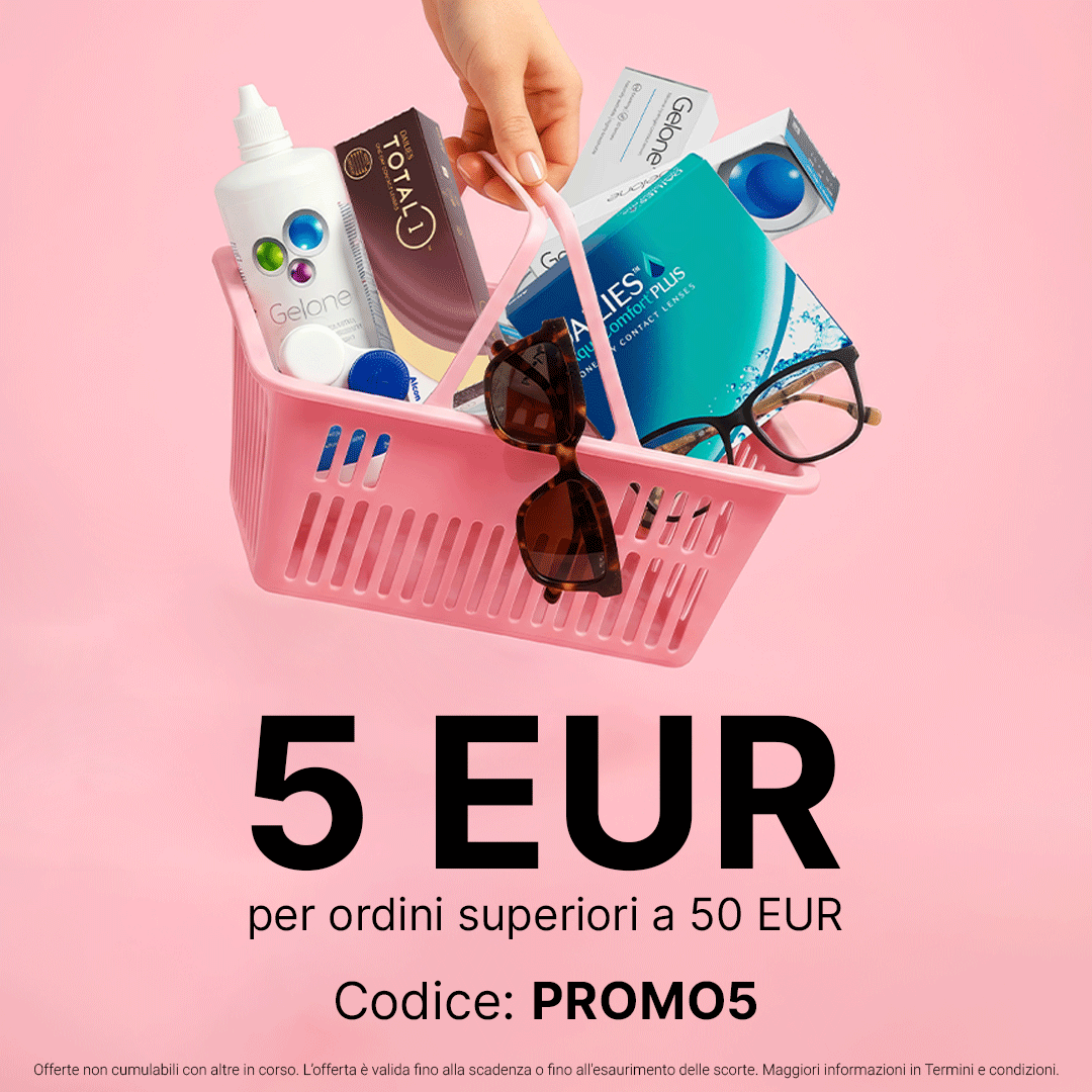 5 eur di sconto per ordini superiori a 50€. codice promo5