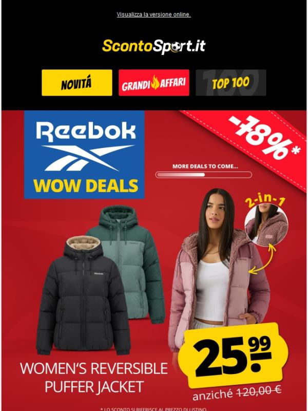Doppia offerta 🔥 2 offerte Reebok WOW per iniziare la settimana