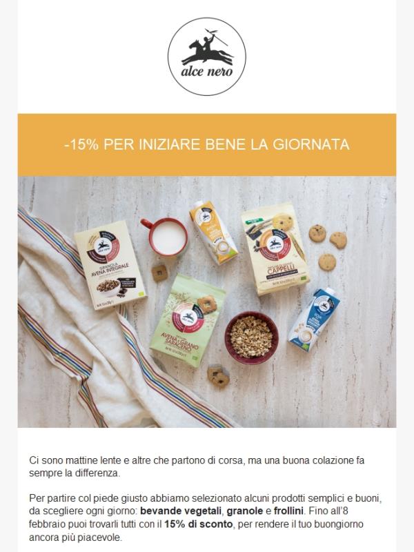 Inizia bene la giornata: –15% sulla colazione