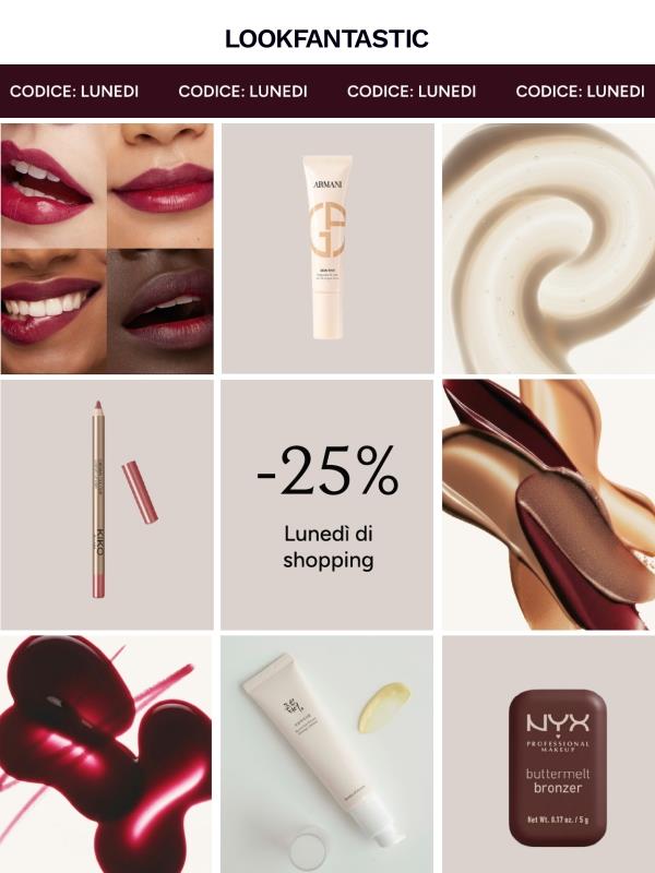 Inizia la settimana con un 25% di sconto