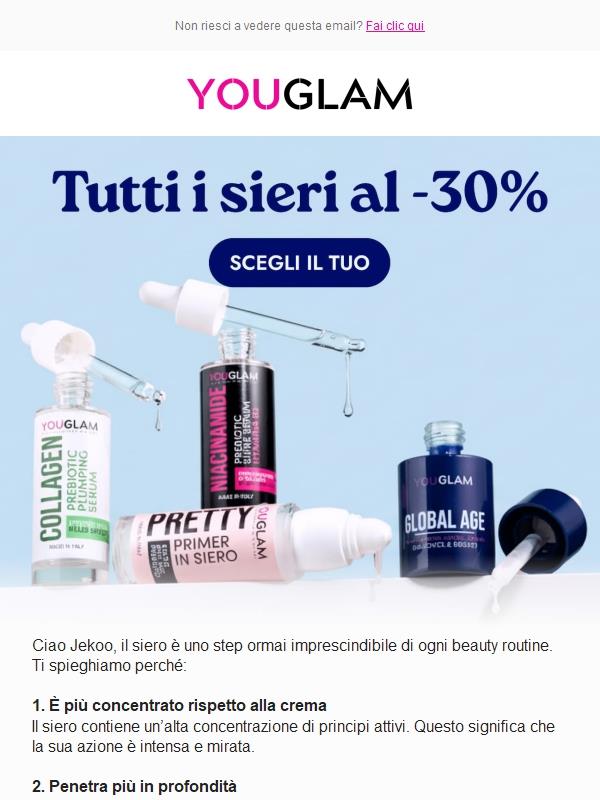 Promo sieri: ancora -30% su tutti!