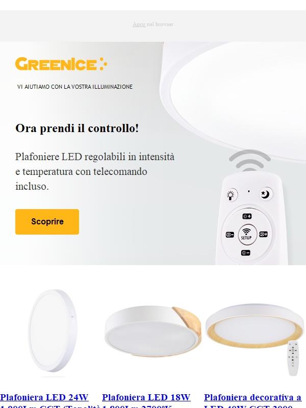 Plafoniere a LED Temperatura Colore / Luminosità Regolabile. Centinaia di modelli disponibili.