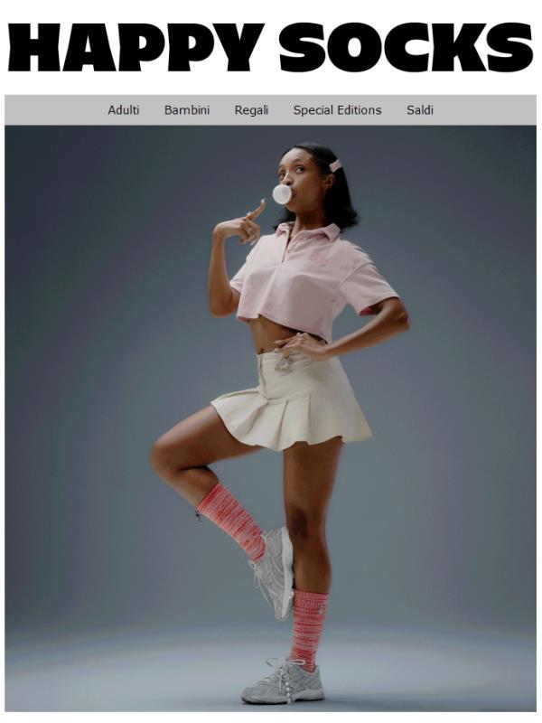 SS26 Sneaker Socks, pura energia felice