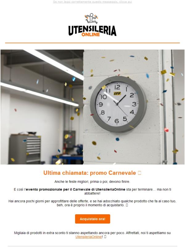 Ultima chiamata: promo Carnevale 🎊