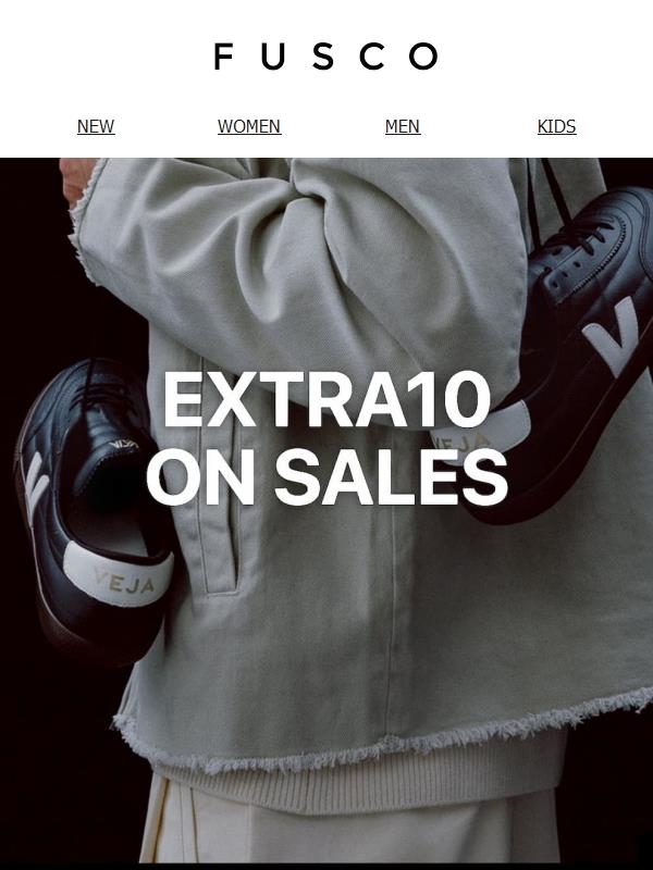 EXTRA -10% sui prodotti in saldo della Fall Winter 25'