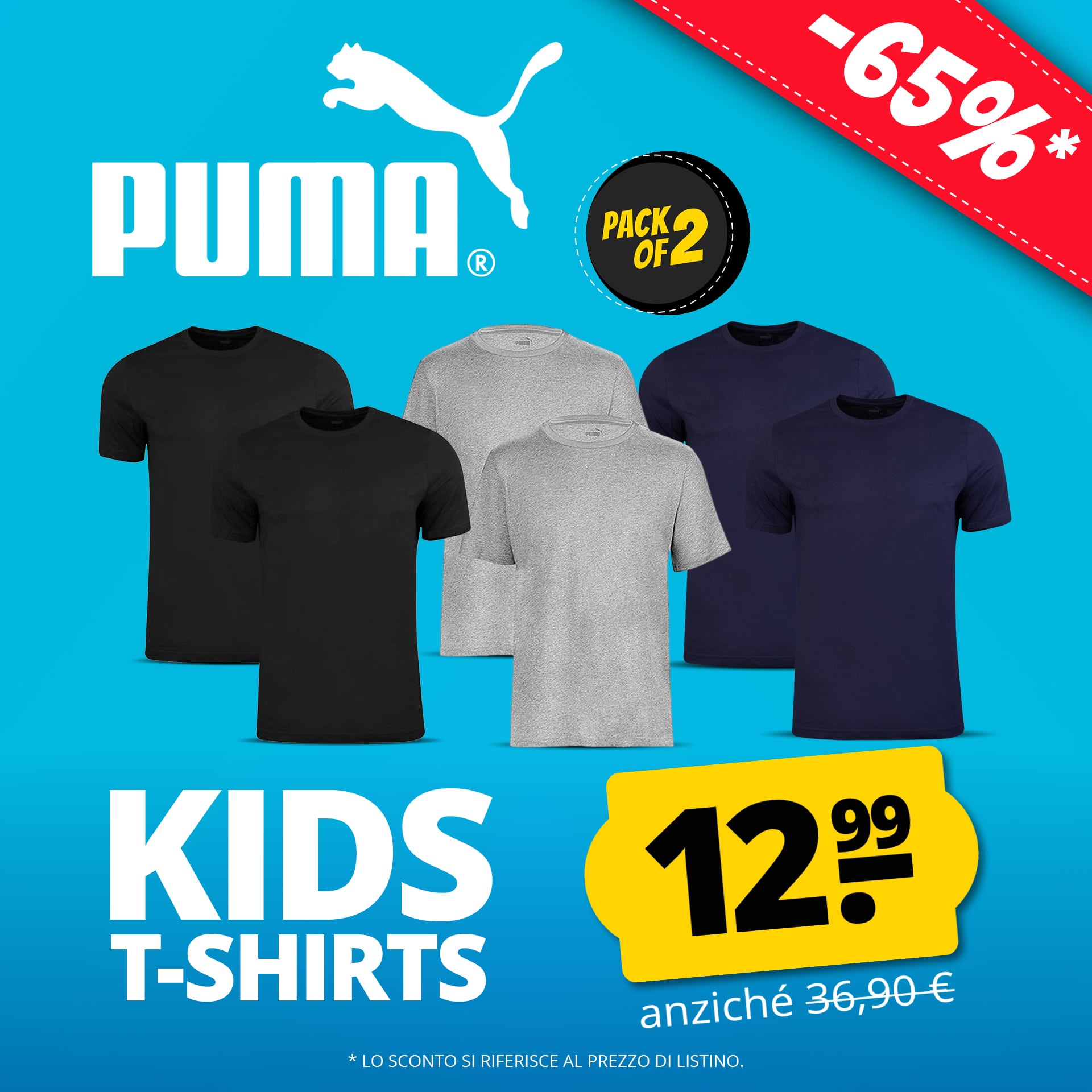 puma bambini tshirt set da 2