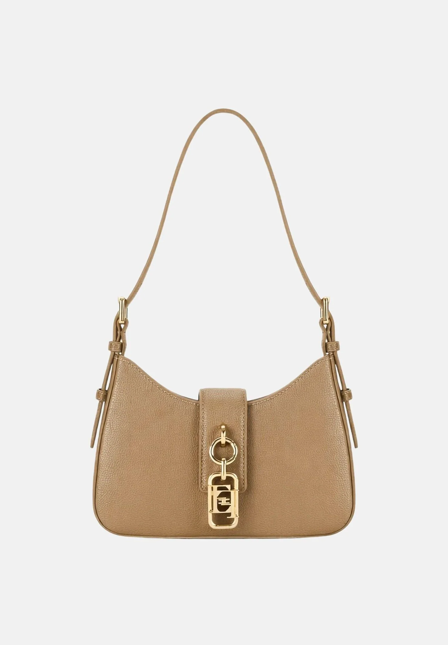 Image of ELISABETTA FRANCHI Borsa a spalla argilla da donna con charm