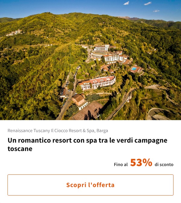 Un romantico resort con spa tra le verdi campagne toscane