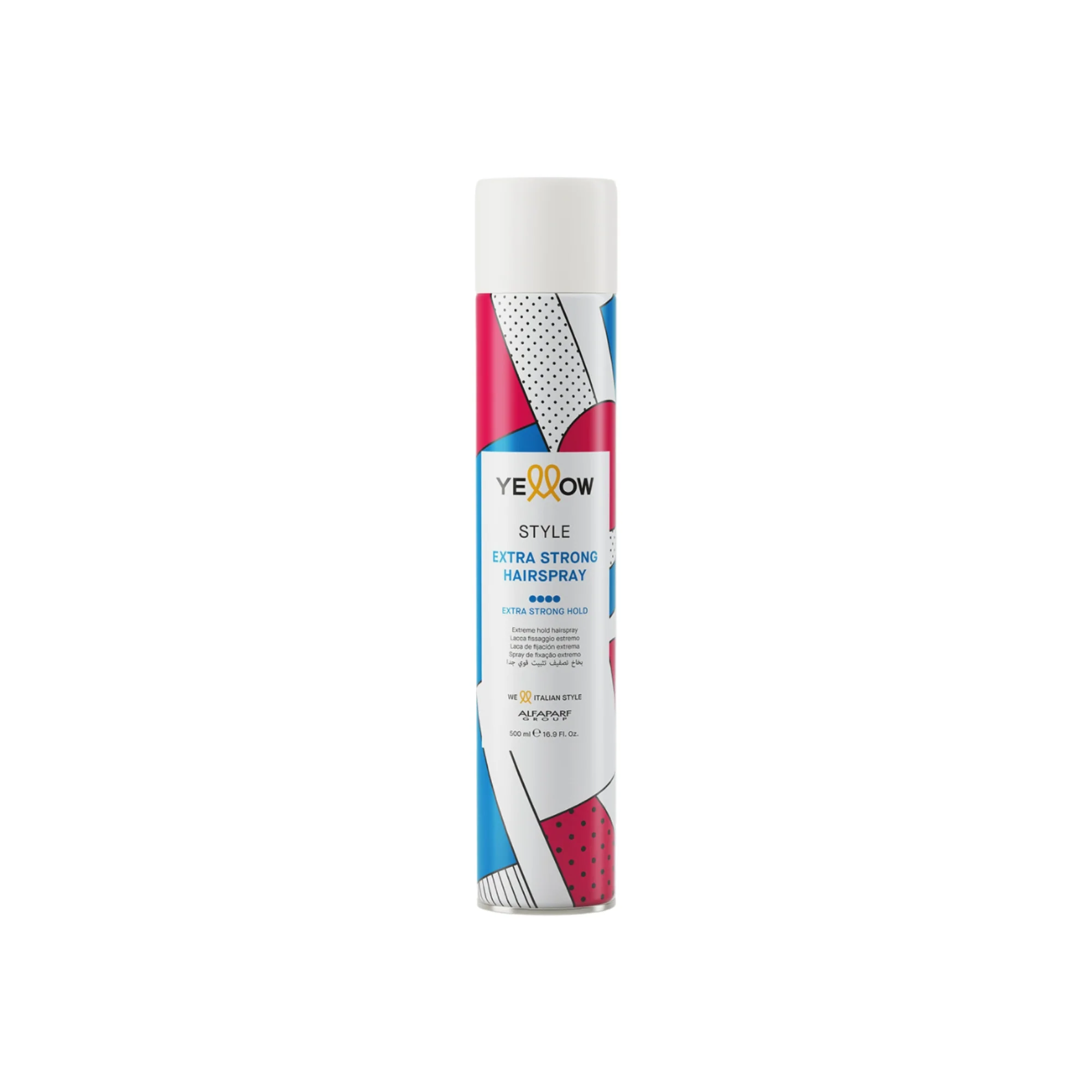 Image of ALFAPARF YELLOW Style Extra Strong Hairspray, Lacca Fissaggio Estremo 500ml