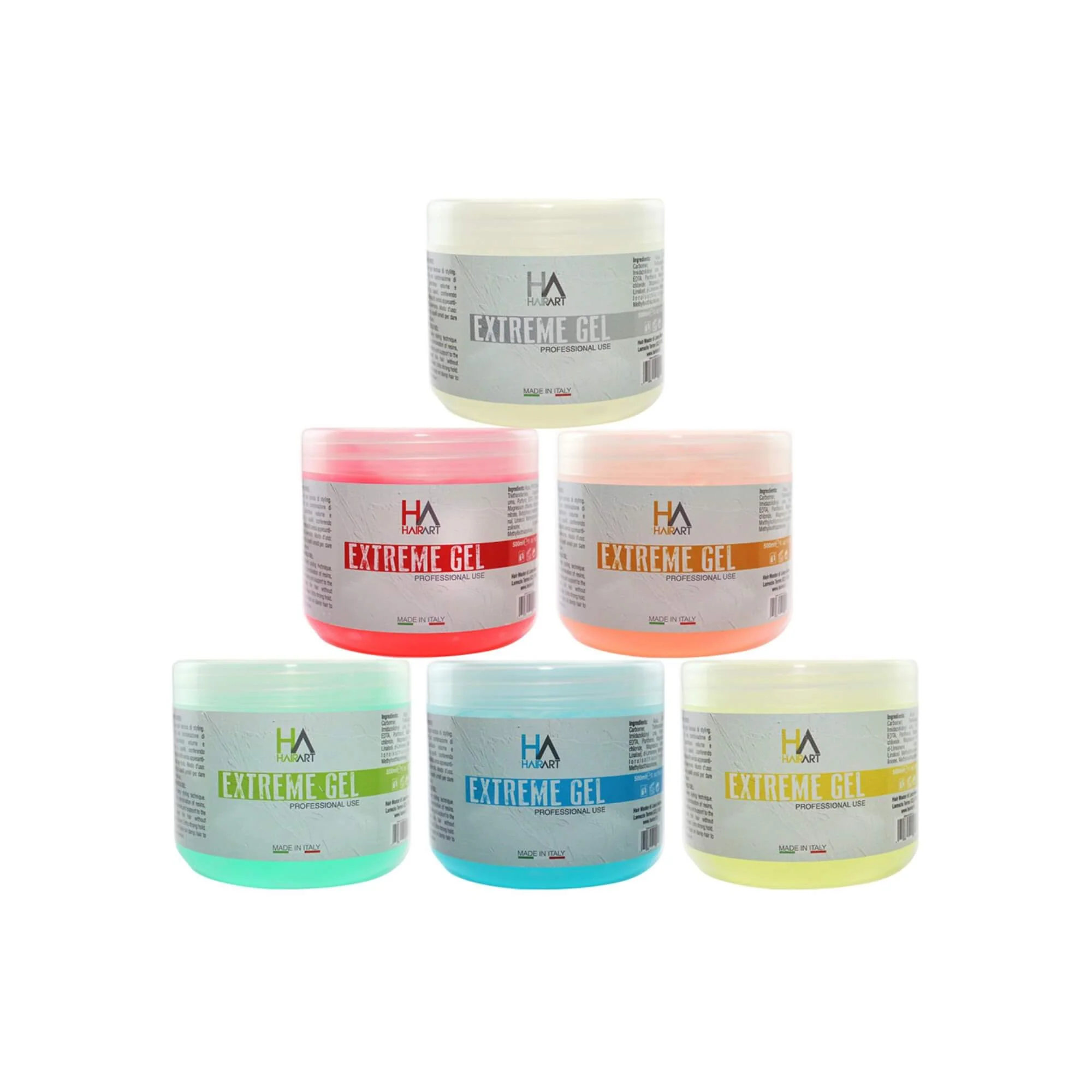 Image of HAIRART Gel Capelli Professionale Extrastrong 500ml Sei Profumazioni