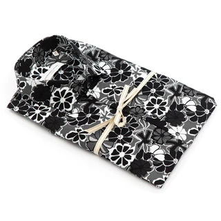 Camicia Fantasia Floreale in Bianco e Nero