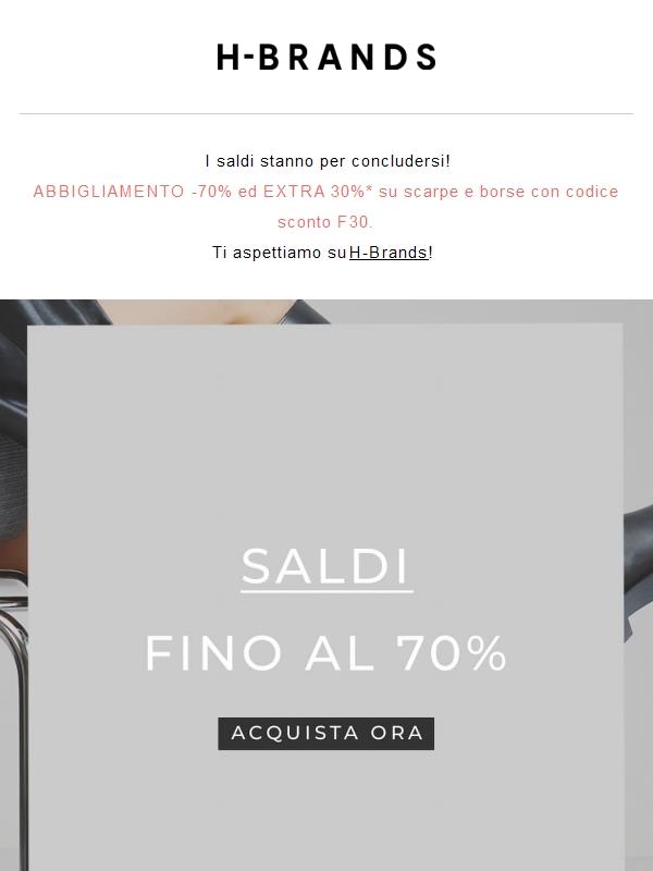 Saldi fino -70%: Last call  ⏰