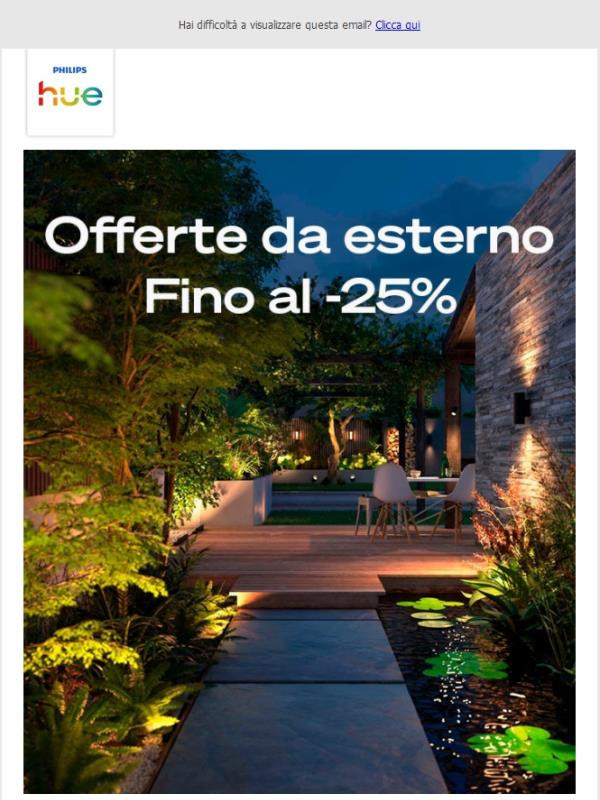 Promo! Fino al 25% di sconto sulle luci smart da esterno