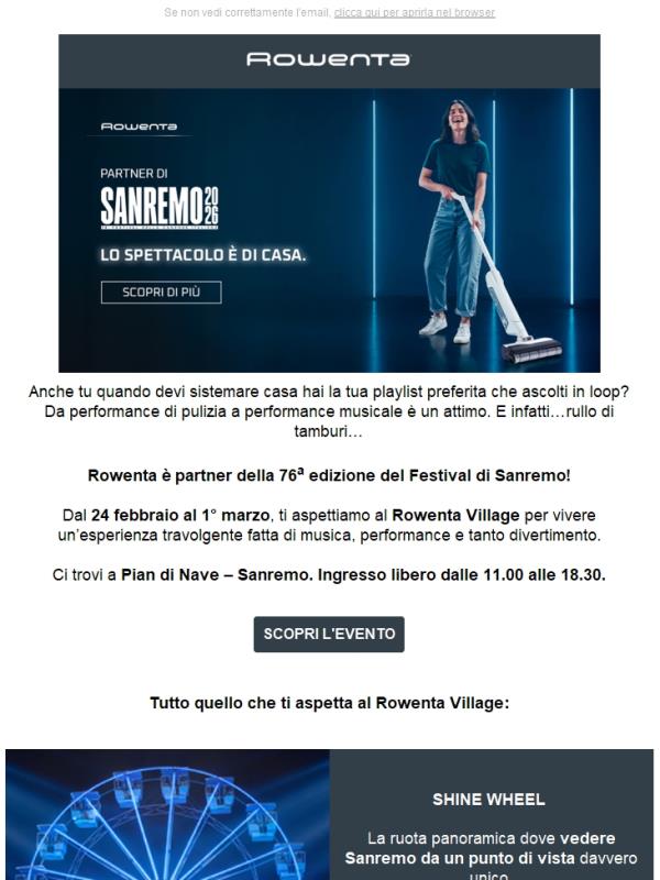 Vivi Sanremo con Rowenta✨