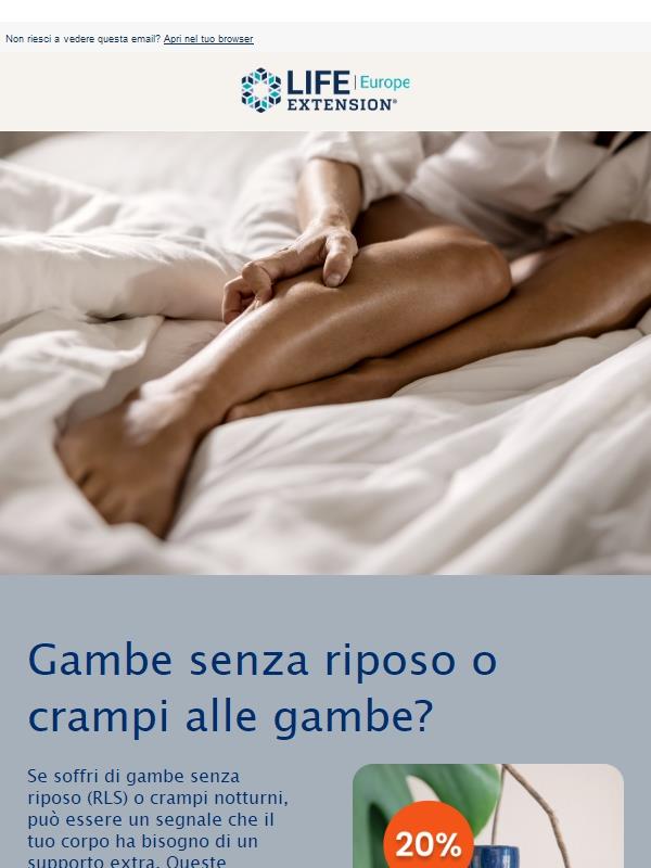 Gambe senza riposo o crampi alle gambe?