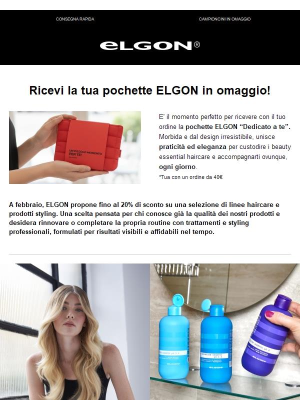 Scopri la tua pochette ELGON in omaggio! 🎁