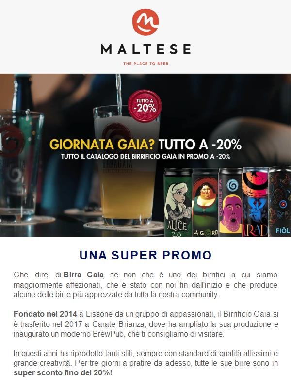 Giornata Gaia? Tutto in sconto -20%!