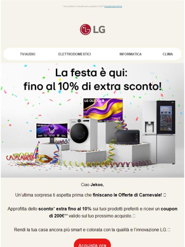 🎭Affrettati per non perdere il tuo extra sconto fino al 10%!