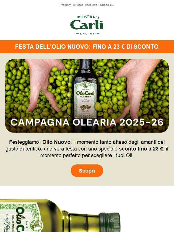 E' tempo di festeggiare l'Olio Nuovo