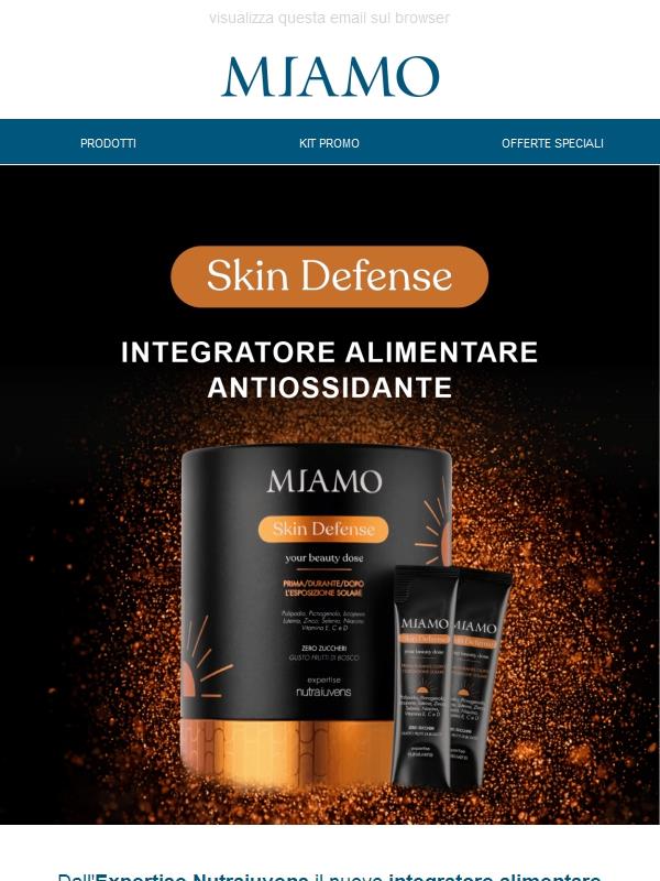 Novità! Skin Defense: nuovo integratore alimentare antiossidante ☀️